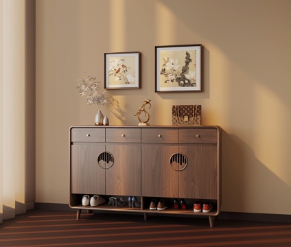 New Chinese Shoe Cabinet Entrance Cabinet
