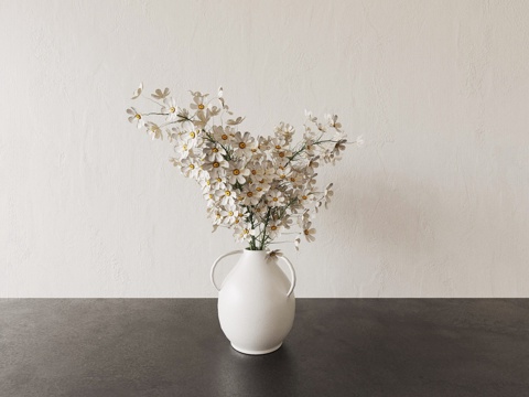 vase flowerpot flower green plant potted plant