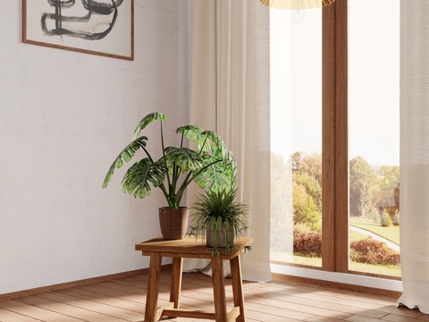 green plant modern green plant bamboo potted bonsai tree