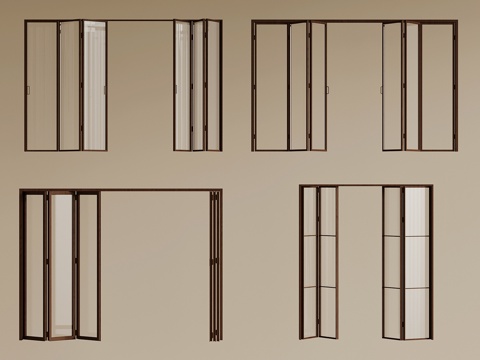 Antique folding door glass folding door