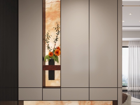 Modern porch aisle translucent stone decorative porch porch partition entrance porch