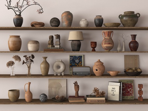 Pottery Pot Ceramic Vase Ornaments Dried Branches Flower Art Ceramic Jewelry