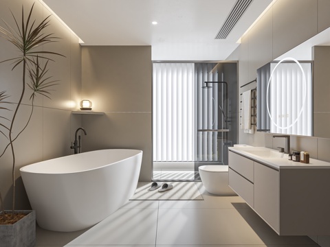 Modern Toilet Bathroom Cabinet Washbasin Mirror Cabinet Toilet