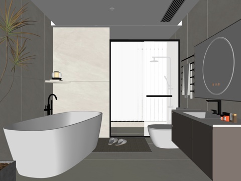 Modern Toilet Bathroom Cabinet Washbasin Mirror Cabinet Toilet