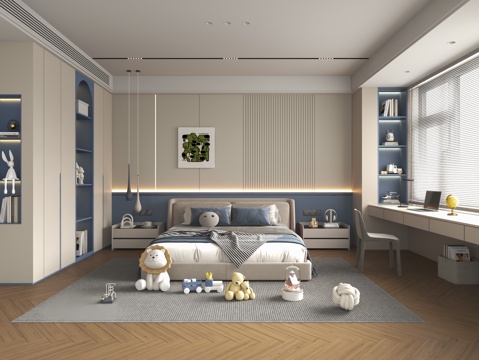 Modern Cream Style kids Bedroom Boy's Room Cream Style Children's Room