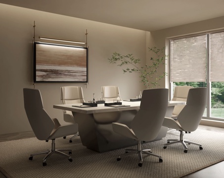 Quiet Ancient Conference Room Conference Tables and Chairs