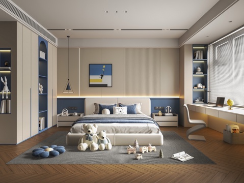 Modern Cream Style kids Bedroom Boy's Room Cream Style Children's Room
