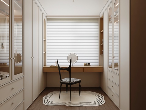 Modern Cream Cloakroom Master Bedroom Cloakroom Walk-in Cloakroom U-shaped Cloakroom