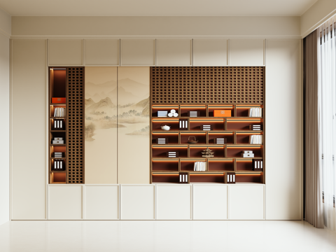 New Chinese Zen Bookcase