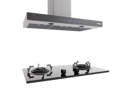 Modern gas stove range hood