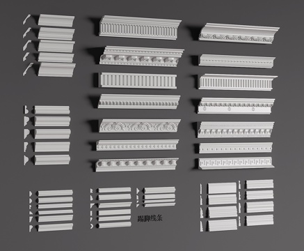 French gypsum line top corner line skirting line