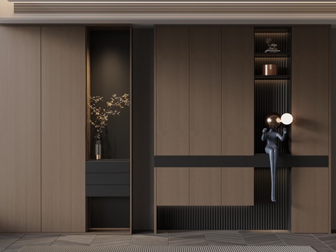 Shoe Cabinet Italian Minimalist Entrance Shoe Cabinet