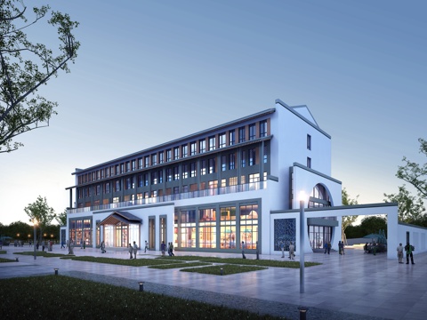 New Chinese-style Office Building Club Center Complex Building