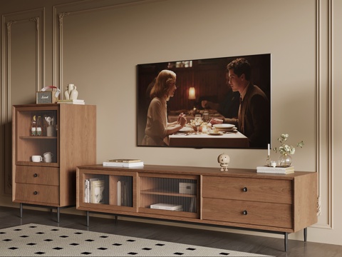 TV Cabinet French Middle Ancient TV Cabinet