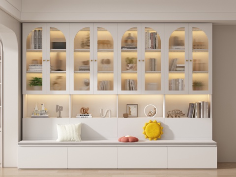 Storage Cabinet Ornaments Combination Pillow Changhong Glass Cabinet Door