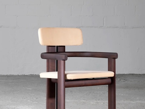 Vintage Solid Wood Dining Chair French Style Home-Style Silly Style Backrest Chair Nordic Style Solid Wood Dining Chair