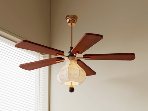 French Mid-century Style Fan Lamp