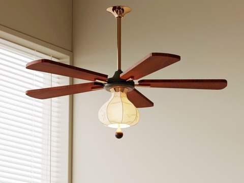 French Mid-century Style Fan Lamp