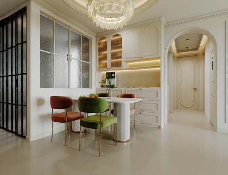 French DiningRoom Cream Style Restaurant Affordable Luxury Style Restaurant American Restaurant Modern Restaurant Dining Table