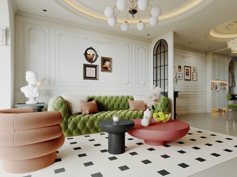 French Affordable Luxury Style DiningRoom