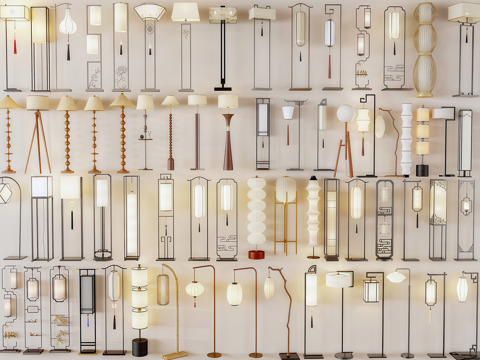 New Chinese floor lamp Song floor lamp Zen floor lamp