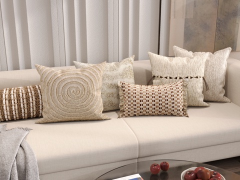 Quiet Wind Pillow Sofa Pillow Southeast Asian Wind Waist Pillow Sofa Woven Pillow
