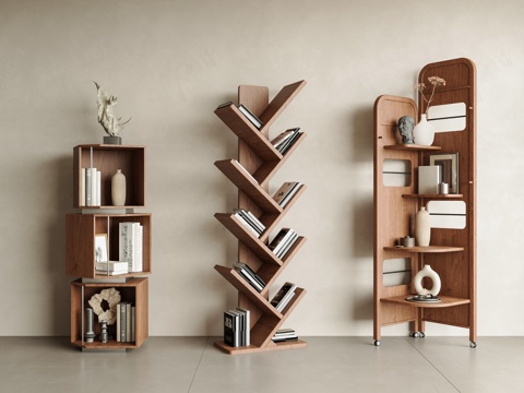 Antique Decoration Rack Book and Newspaper Rack Magazine Rack Storage Rack Ornaments Book Storage Cabinet