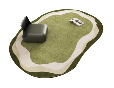 Vintage Green Alien Living Room Carpet Bedroom Carpet