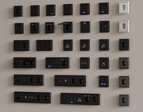 Modern switch socket rail socket