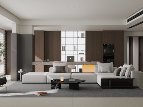Modern Minimalist DiningRoom Horizontal Hall Large Flat Floor