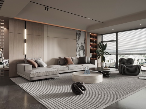 Modern living room sofa coffee table combination