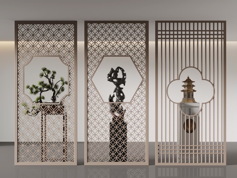 New Chinese-style Screen Partition Decorative Ornaments