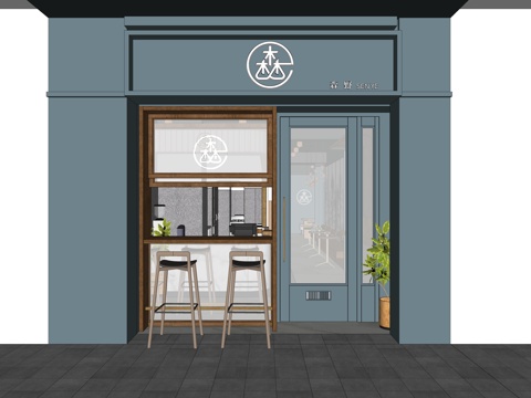 Milk tea shop door shop