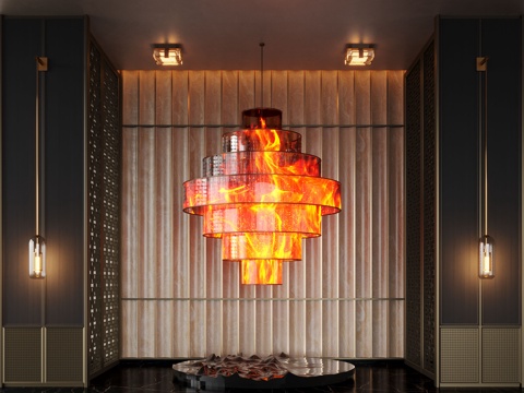 Neo-Chinese Style Art Device Hanging Device Indoor Device Decorative Chandelier