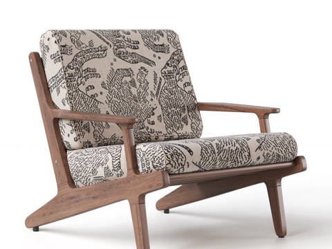 French Antique Lounge Chair Sofa Chair Chair Single Sofa Armchair Fabric Leisure Chair