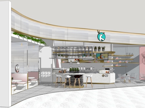 Milk Tea Shop Milk Tea Shop Shop Shopping Mall Interior Door Head