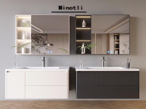 Bathroom Cabinet Solid Wood Bathroom Cabinet Mirror Cabinet Bathroom Mirror Basin Basin Wash Desk Faucet