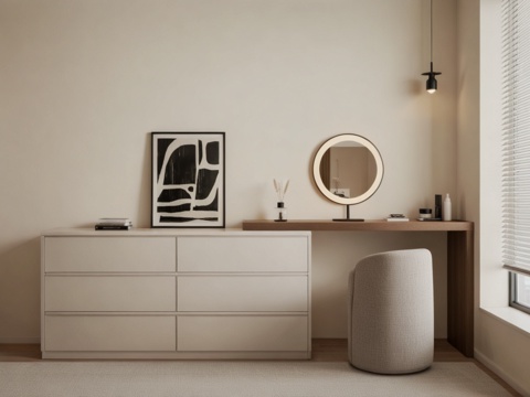 Modern cream style dressing table