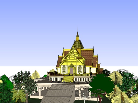 Temple community, Thai style, 4 floors