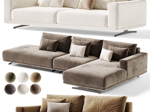Modern Multiplayer Corner Sofa Collection