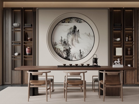 New Chinese Tea Room Dining Table and Chair