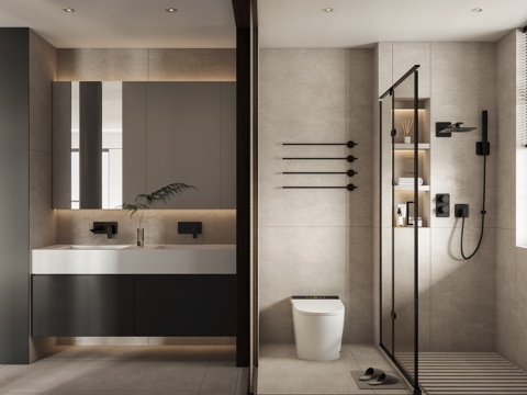 Modern Toilet Toilet Shower Partition Shower