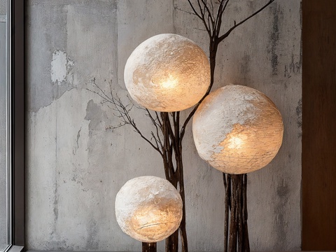 Silent Floor Lamp, Floor Lamp, Paper Art Lamp, Table Lamp