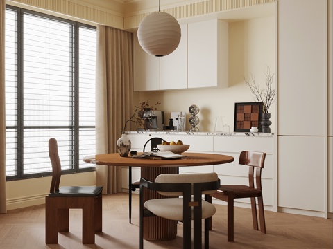 DiningRoom Antique Restaurant Wine Cabinet Dining Table and Chair Combination