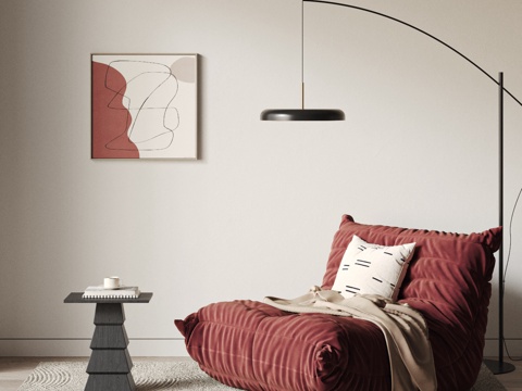Modern Beanbag Single Sofa Casual Sofa Red Sofa Caterpillar Sofa