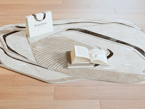 Modern Affordable Luxury Style Carpet Middle-Aged Carpet Fluff Carpet Geometric Carpet