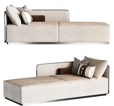 Neo-Chinese Style chaise longue sofa stool