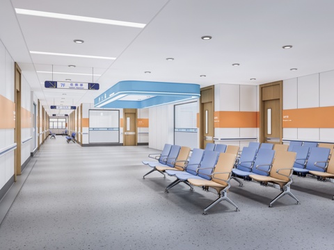 Modern hospital aisle hospital corridor hospital