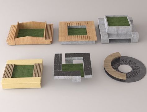 Outdoor Greening Facilities Creative Tree Pool# Wooden Tree Pool# Landscape Tree Pool# Green Plant Enclosing Facilities