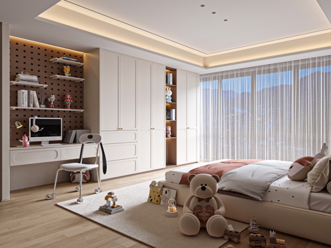 Modern Cream Style kids Bedroom Girls Room Kids Room
